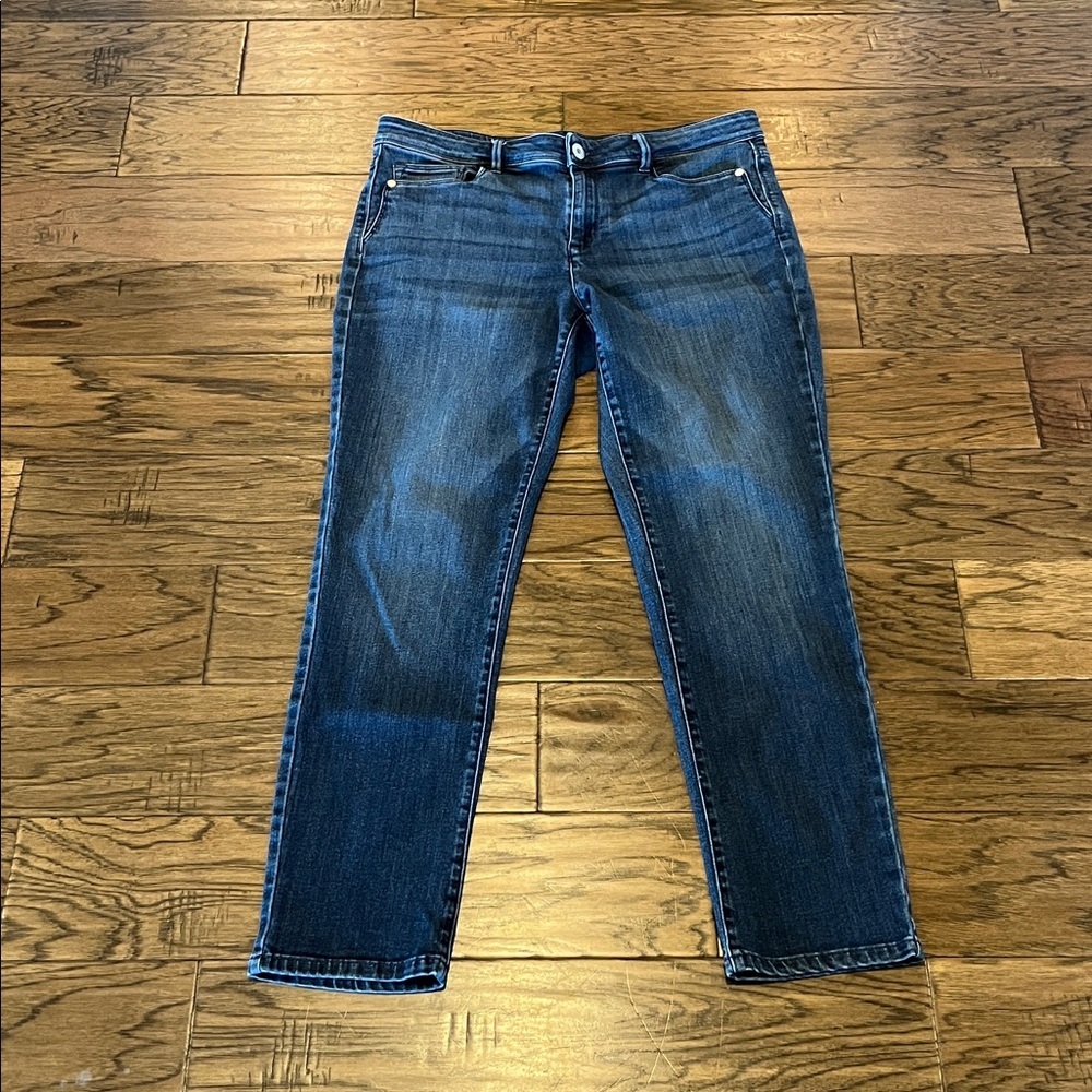 J. Jill Denim Authentic Fit Slim Ankle Straight Leg Mid Rise Size 10